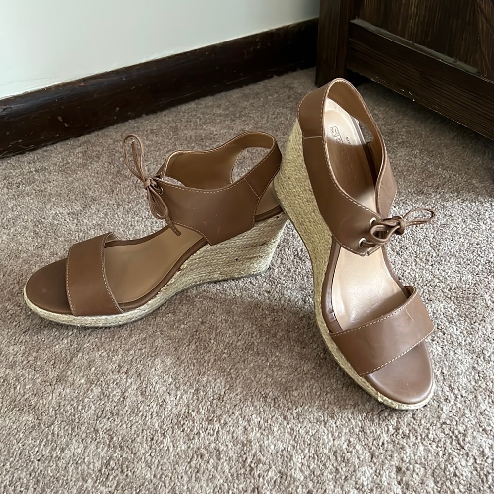 Espadrille style wedge sandals